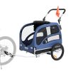 VEVOR Dog Bike Trailer, Supports up to 100 lbs, 2-in-1 Pet Stroller Cart Bicycle Carrier, Easy Folding Cart Frame with Quick Release Wheels