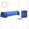 PawHut Dog Agility Training Equipment with 9.8' Tunnel & Canine Whistle, Dog Obstacle Course for Backyard with Pause Box, Includes Dog Agility Tunnel