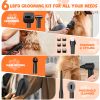 Dog Grooming Kit, Pet Hair Vacuum and Dog Dryer with 5 Pet Grooming Tools, 600w Dog Grooming Vacuum with 3L Dust Cup Dog Clippers