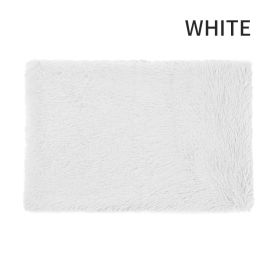 Dog Bed And Extra Matching Cover Sheet Dog Crate Pad Ultra Soft Dog Bed Mat Washable Pet Kennel Bed With Non-Slip Bottom Fluffy Plush Sleeping Mat For (Color: White, size: M)