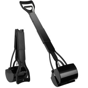 Pet Foldable Pooper Scooper (Color: Black)